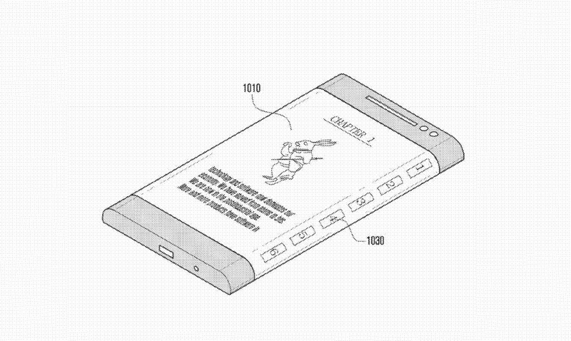 Illustration for article titled Patent Reveals How Samsung Would Use That Three-Sided Phone Screen